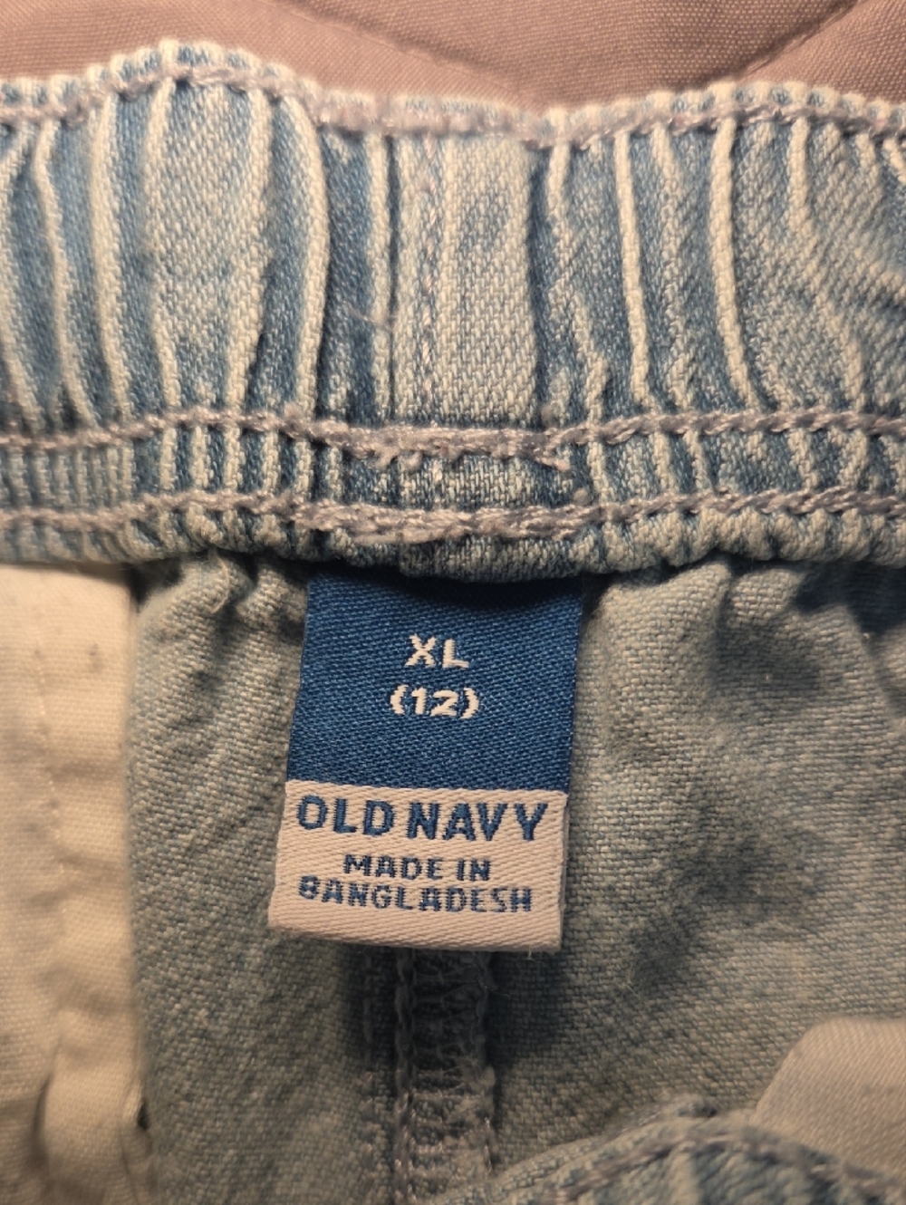 Old Navy Light Wash Denim Drawstring Shorts - Picture 2 of 3